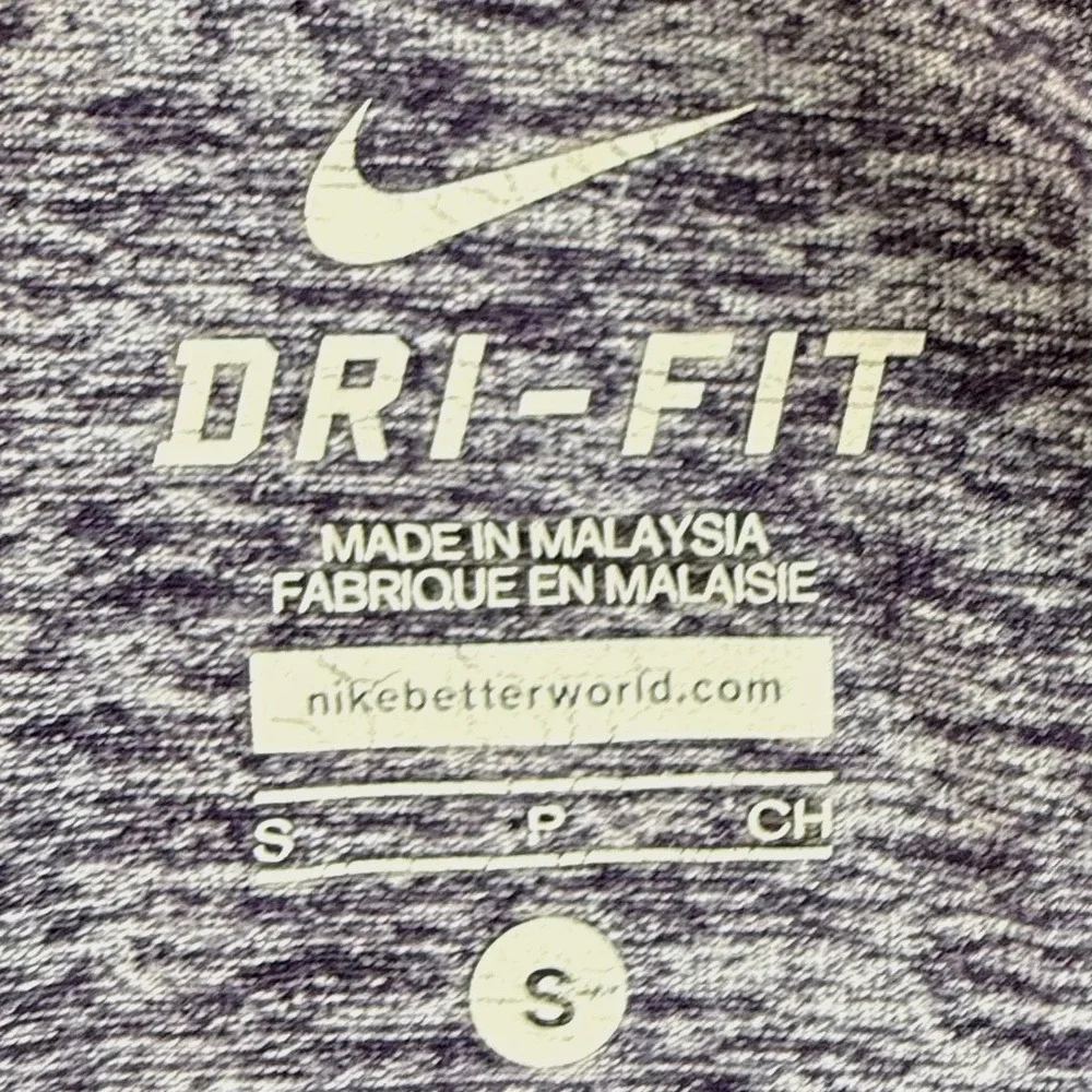 Nike 1/4 Zip Pullover‎ Womens Small Dri-FIT Thumbhole Heather Purple